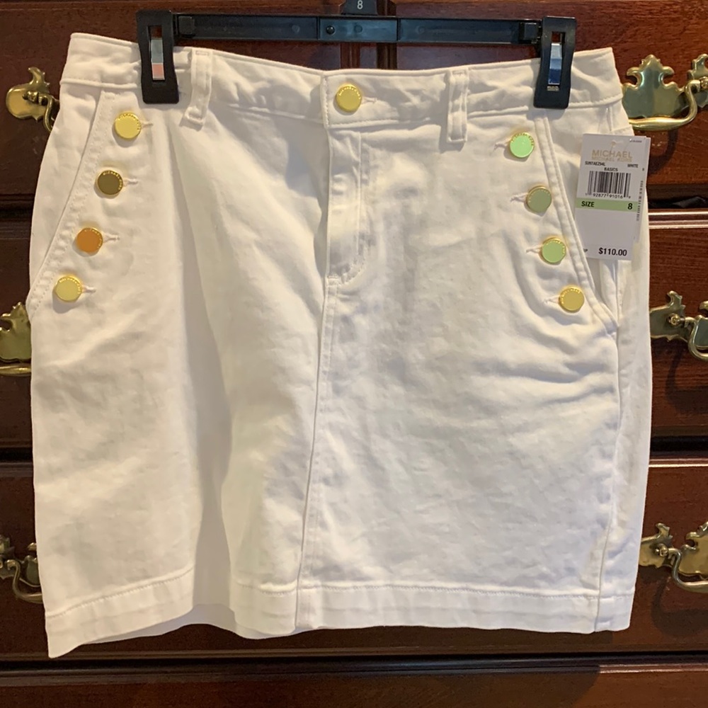New Michael Kors White Skirt - White